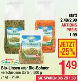 Maximarkt Bio-Linsen oder Bio-Bohnen Angebot