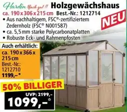 Norma Holzgewächshaus Angebot