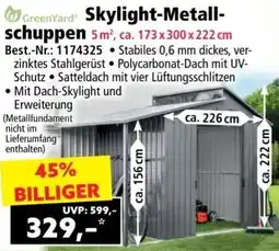 Norma GreenYard Skylight-Metall- schuppen Angebot
