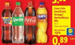 Lidl Coca-Cola Zero/Fanta Orange/ Sprite/Mezzo Mix Angebot