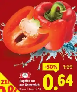 Lidl Paprika rot Angebot