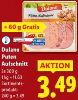 Lidl Dulano Puten Aufschnitt Angebot