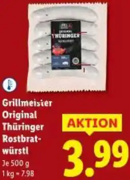 Lidl Grillmeister Original Thüringer Rostbrat- würstl Angebot