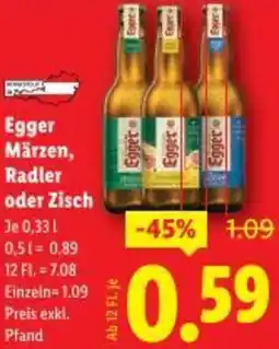Lidl Egger Märzen, Radler oder Zisch Angebot