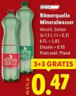 Lidl Römerquelle Mineralwasser Angebot