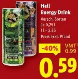 Lidl Hell Energy Drink Angebot