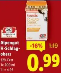 Lidl Alpengut H-Schlag- obers Angebot