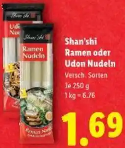 Lidl Shan'shi Ramen oder Udon Nudeln Angebot