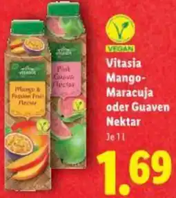 Lidl Vitasia Mango- Maracuja oder Guaven Nektar Angebot