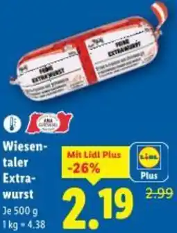 Lidl Wiesen- taler Extra- wurst Angebot