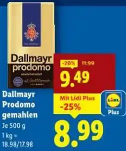 Lidl Dallmayr Prodomo gemahlen Angebot