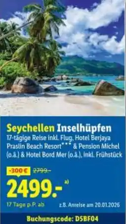 Lidl Seychellen Inselhüpfen Angebot