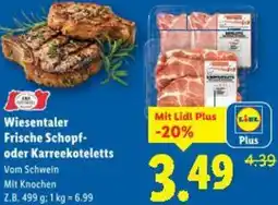 Lidl Wiesentaler Frische Schopf- oder Karreekoteletts Angebot