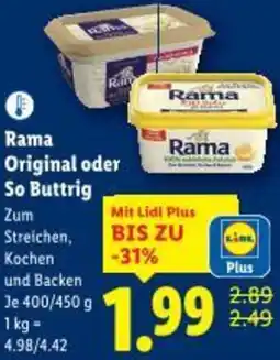 Lidl Rama Original oder So Buttrig Angebot