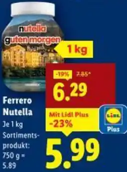 Lidl Ferrero Nutella Angebot