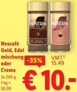Lidl Nescafé Gold, Edel mischung oder Crema Angebot
