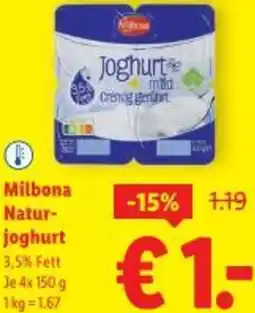 Lidl Milbona Natur- joghurt Angebot