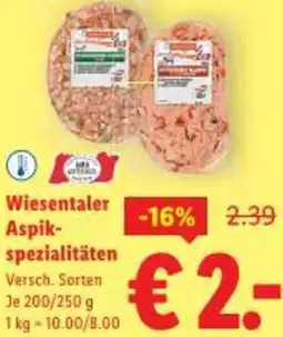 Lidl Wiesentaler Aspik- spezialitäten Angebot