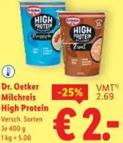 Lidl Dr. Oetker Milchreis High Protein Angebot