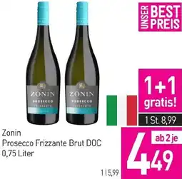 Sutterlüty Zonin Prosecco Frizzante Brut DOC Angebot