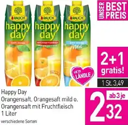 Sutterlüty Happy Day Orangensaft, Orangesaft mild o. Orangensaft mit Fruchtfleisch Angebot