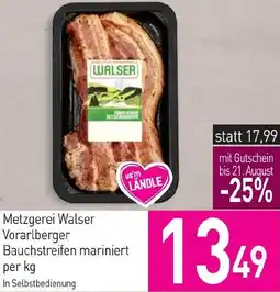 Sutterlüty Metzgerei Walser Vorarlberger Bauchstreifen mariniert Angebot