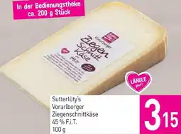 Sutterlüty Sutterlüty's Vorarlberger Ziegenschnittkäse 45% F.i.T. Angebot