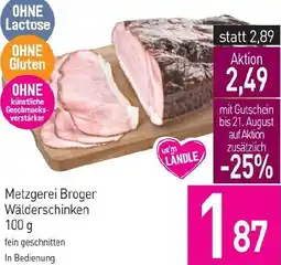Sutterlüty Metzgerei Broger Wälderschinken Angebot