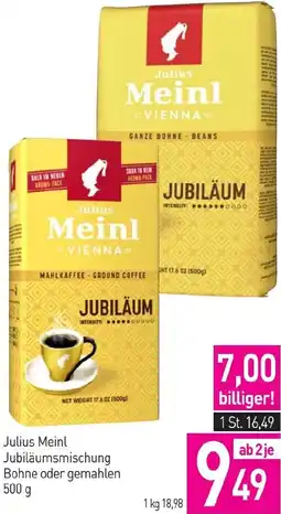 Sutterlüty Julius Meinl Jubiläumsmischung Bohne oder gemahlen Angebot
