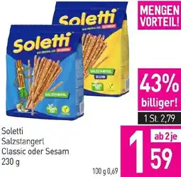 Sutterlüty Soletti Salzstangerl Classic oder Sesam Angebot