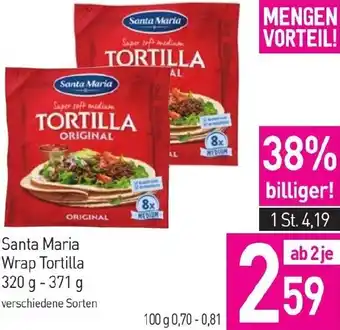 Sutterlüty Santa Maria Wrap Tortilla Angebot