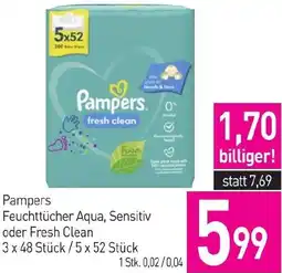 Sutterlüty Pampers Feuchttücher Aqua, Sensitiv oder Fresh Clean Angebot