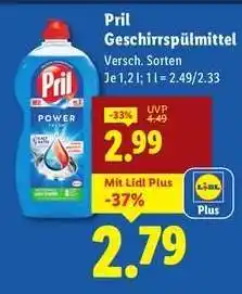 Lidl Pril Geschirrspülmittel Angebot