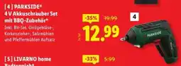 Lidl PARKSIDE 4 V Akkuschrauber Set mit BBQ-Zubehör Angebot