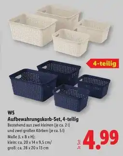 Lidl W5 Aufbewahrungskorb-Set, 4-teilig Angebot