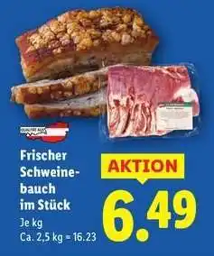 Lidl Frischer Schweinebauch im Stück Angebot