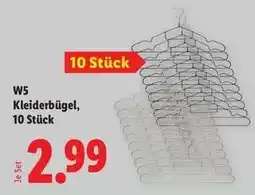 Lidl W5 Kleiderbügel, 10 Stück Angebot
