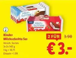 Lidl Kinder Milchschnitte 5er Angebot