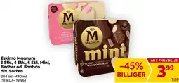 Billa Eskimo Magnum 3 Stk., 4 stk., 6 Stk. Mini, Becher od. Bonbon Angebot