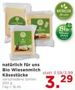 Unimarkt natürlich für uns Bio Wiesenmilch Käsestücke Angebot