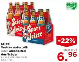 Unimarkt Stiegl Weisse naturtrüb oder alkoholfrei Angebot