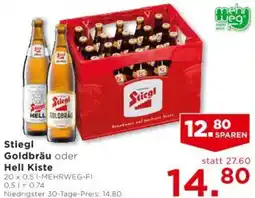 Unimarkt Stiegl Goldbräu oder Hell Kiste Angebot