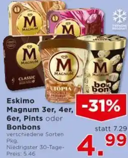 Unimarkt Eskimo Magnum 3er, 4er, 6er, Pints oder Bonbons Angebot