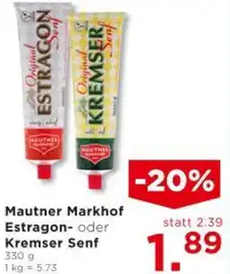 Unimarkt Mautner Markhof Estragon- oder Kremser Senf Angebot