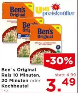 Unimarkt Ben's Original Reis 10 Minuten, 20 Minuten oder Kochbeutel Angebot