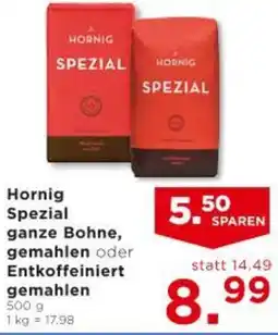 Unimarkt Hornig ganze Bohne, gemahlen oder Entkoffeiniert gemahlen Angebot