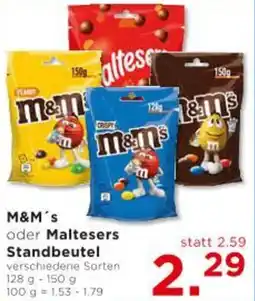 Unimarkt M&M's oder Maltesers Standbeutel Angebot