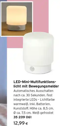 Tchibo Eduscho LED-Mini-Multifunktions- licht mit Bewegungsmelder Angebot