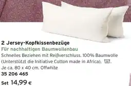 Tchibo Eduscho 2 Jersey-Kopfkissenbezüge Angebot