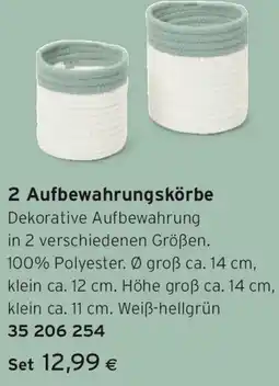 Tchibo Eduscho 2 Aufbewahrungskörbe Angebot